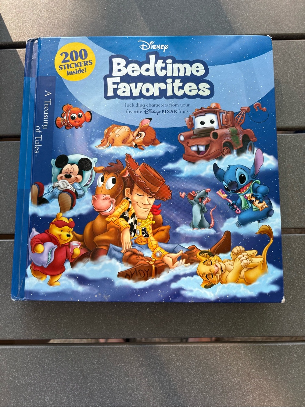 Disney Bedtime Favorites Hardcover Book With 19 Asst. Stories, NO STICKERS